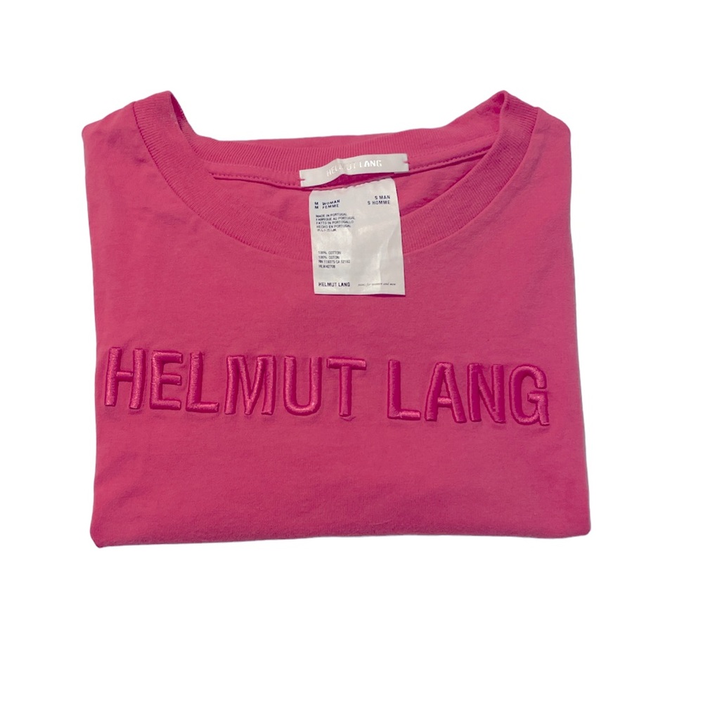 Helmut Lang Womens Standard Baby Tee In Pink  SIZE SMALL